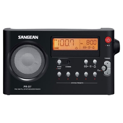 SANGEAN PR-D7 NEGRO / RADIO DESPERTADOR PORTÁTIL-M014 SANGEAN PR-D7 NEGRO / RADIO DESPERTADOR PORTÁTIL
